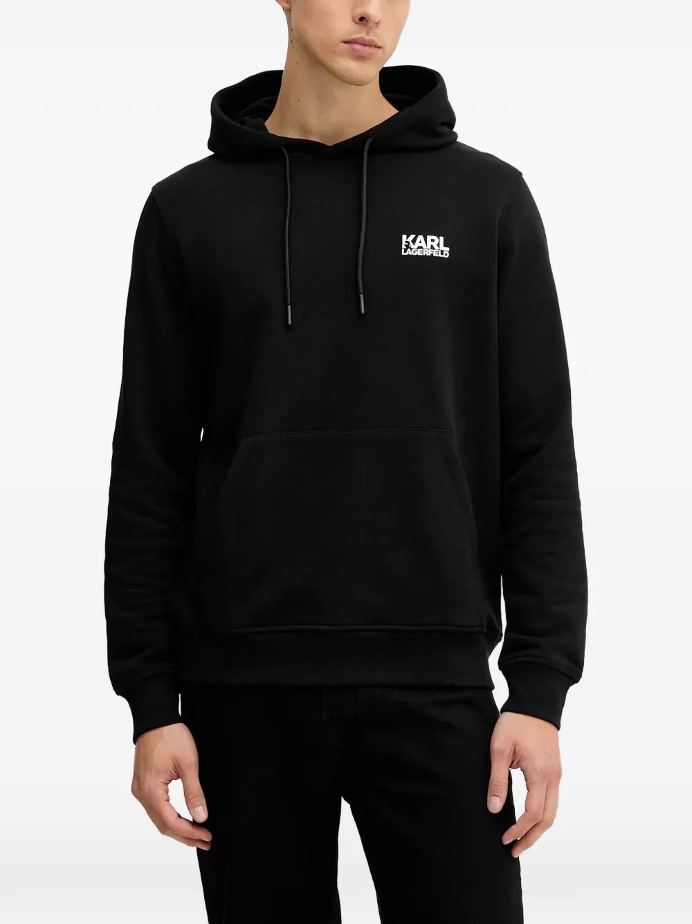 Karl Lagerfeld logo-print hoodie | Black | Image 1