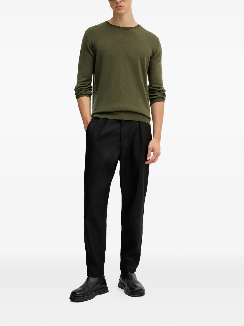 Karl Lagerfeld crew-neck sweater - Groen