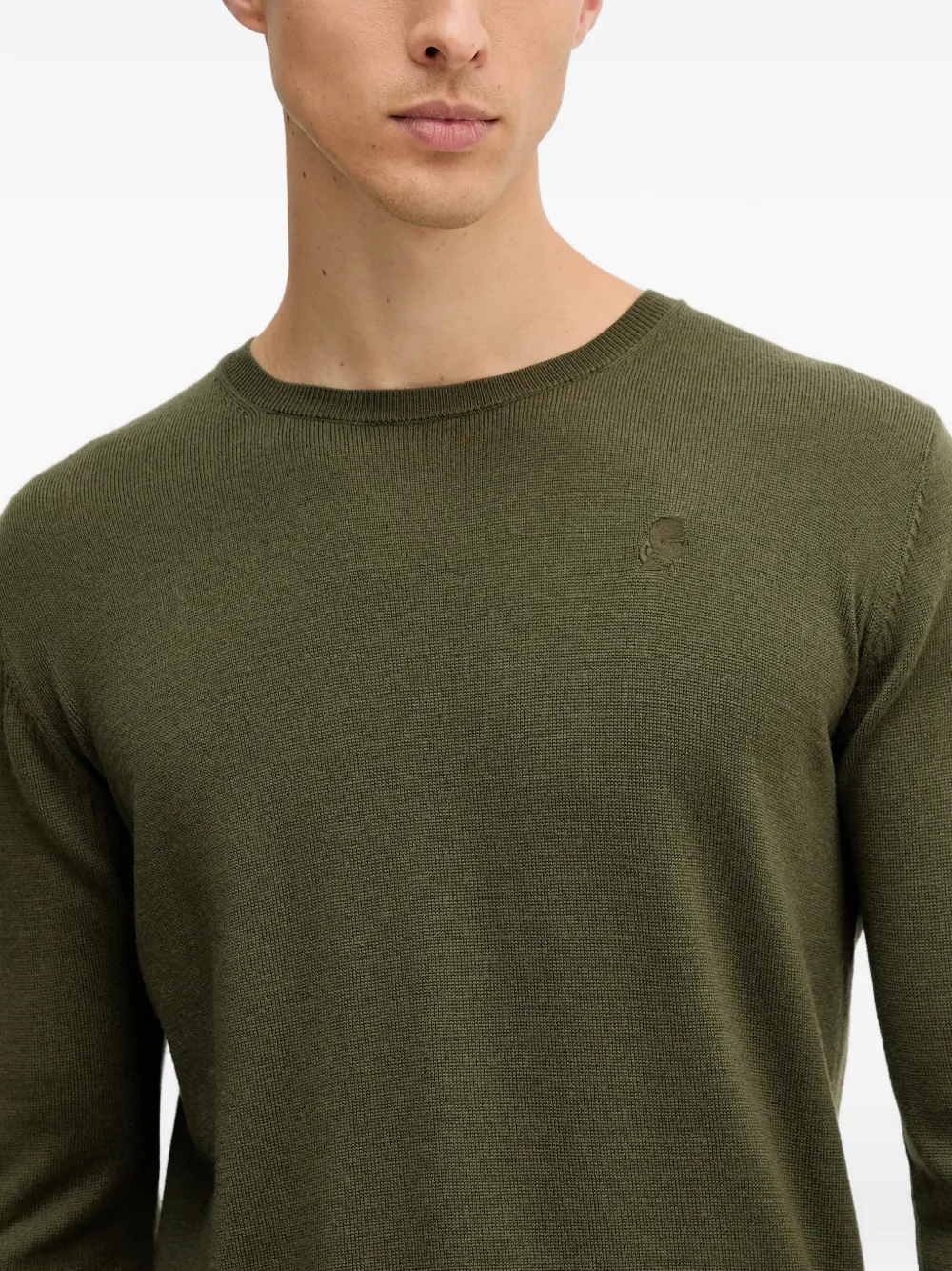 Karl Lagerfeld Trui met ronde hals Groen