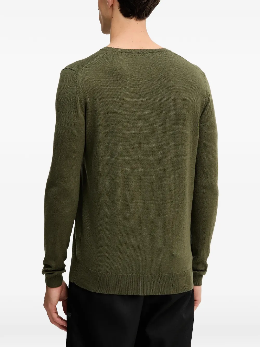 Karl Lagerfeld Trui met ronde hals Groen