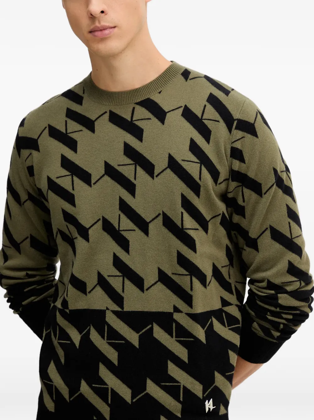 Karl Lagerfeld Trui met logopatroon Groen