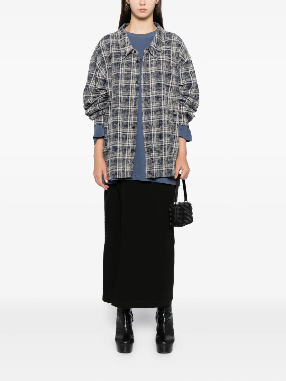 We11done Gelaagd T-shirt Bruin