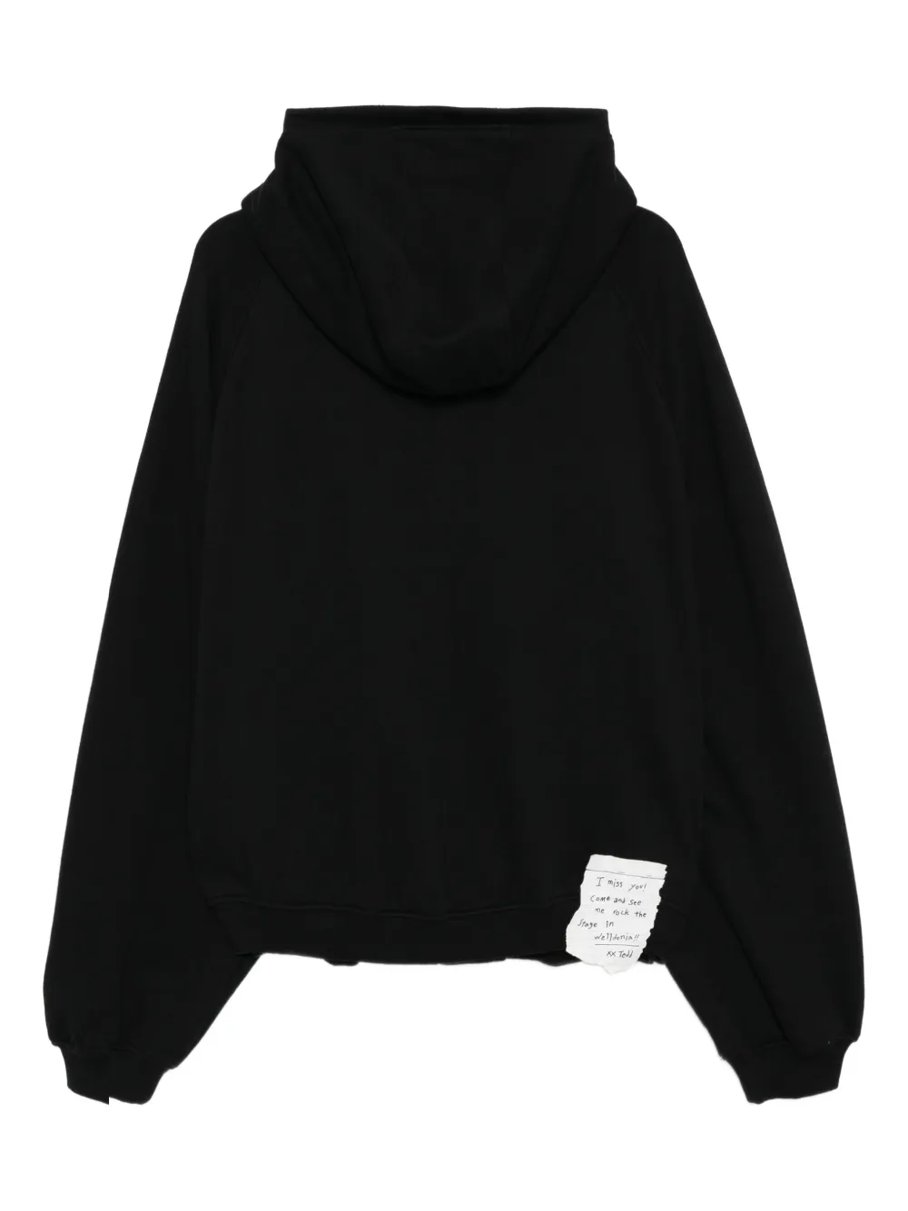 We11 Done Logo Hoodie In Black