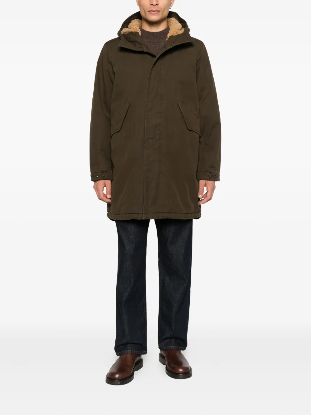 ASPESI shearling-trim hooded jacket | Hooded Jackets | Image 2