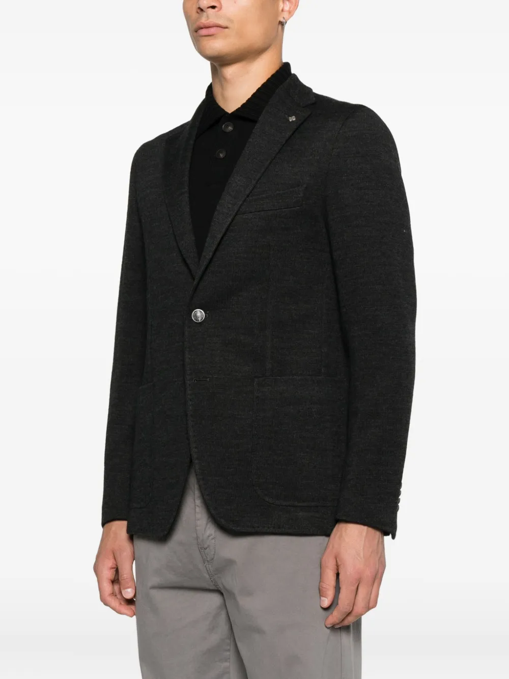 Tagliatore Blazer met enkele rij knopen Zwart