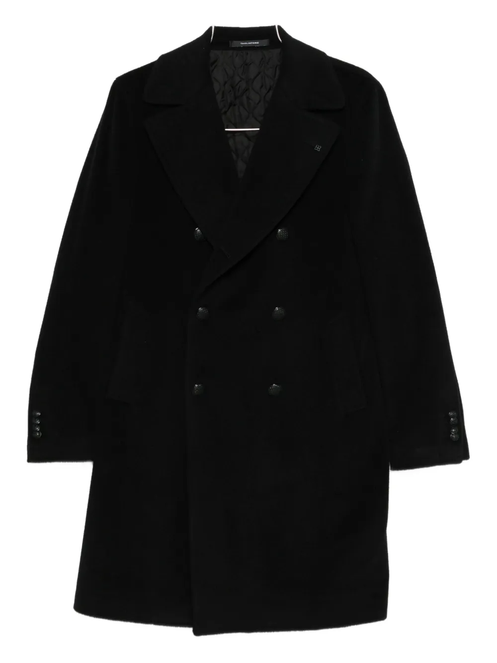 Tagliatore double-breasted coat | Black | Image 1
