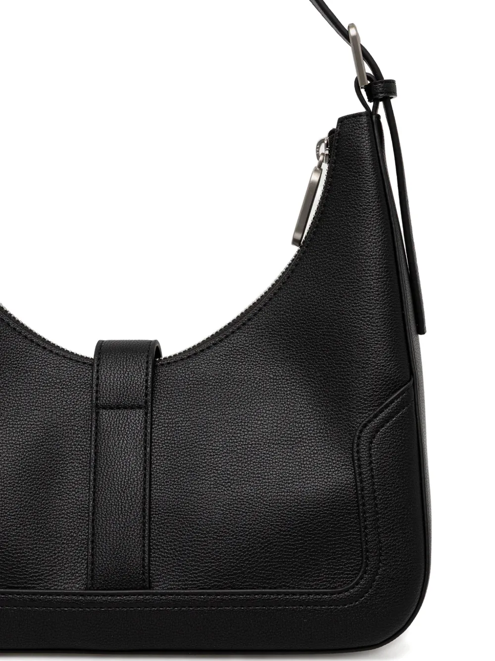 Karl Lagerfeld Jeans Buckled-strap Shoulder Bag In Black