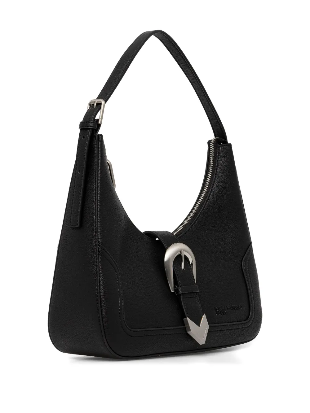 Karl Lagerfeld Jeans buckled-strap shoulder bag - Zwart