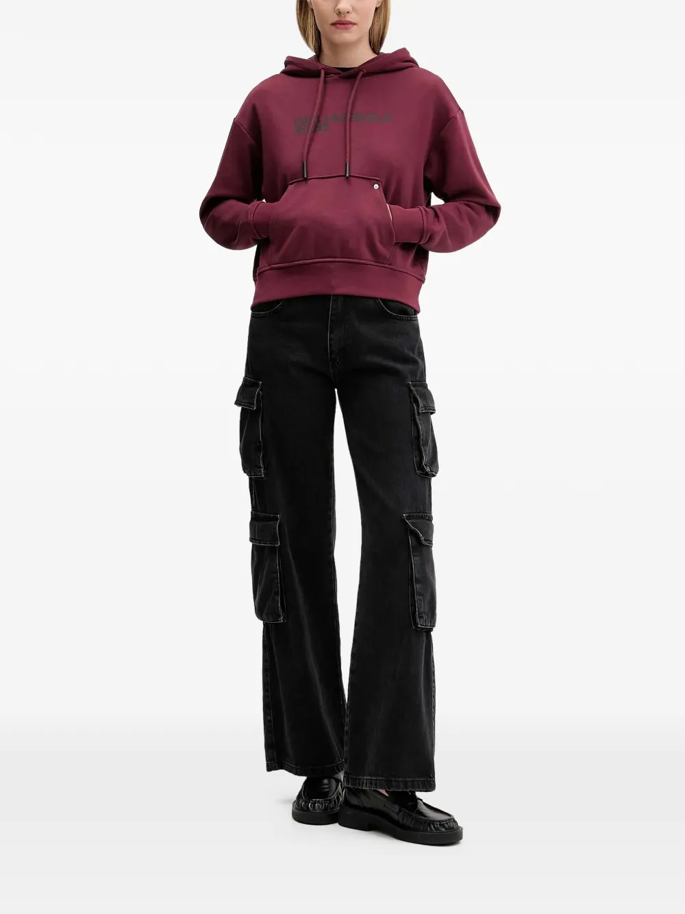 Karl Lagerfeld Jeans logo-print hoodie - Rood