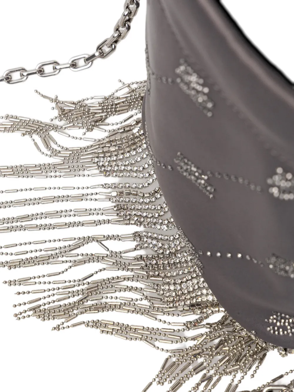 Karl Lagerfeld Logo-pattern Bucket Bag In Gray