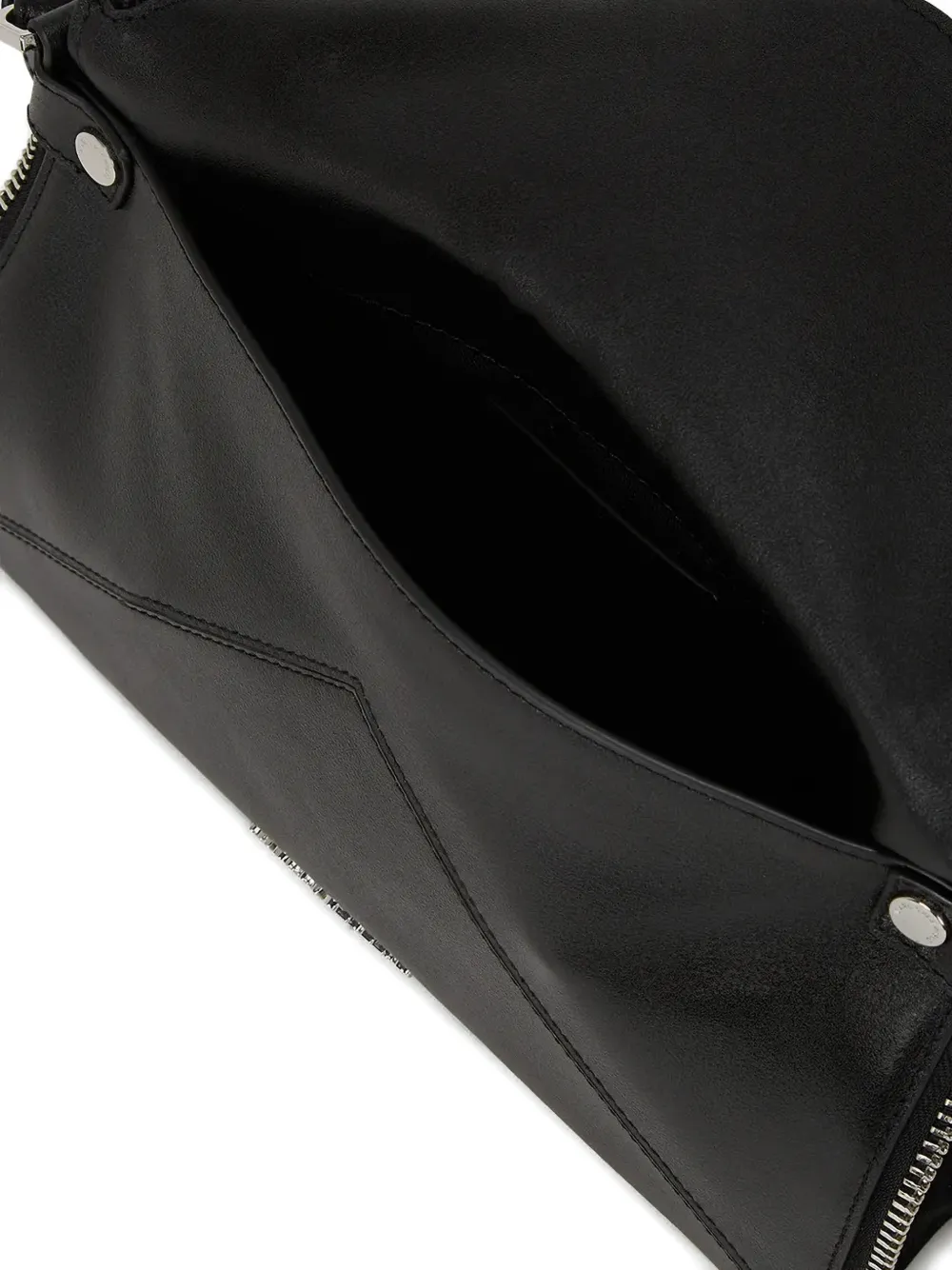 Karl Lagerfeld Leopard-print Shoulder Bag In Black