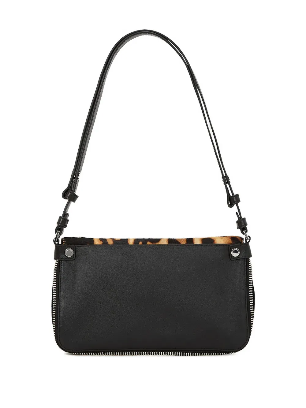 Karl Lagerfeld Leopard-print Shoulder Bag In Black
