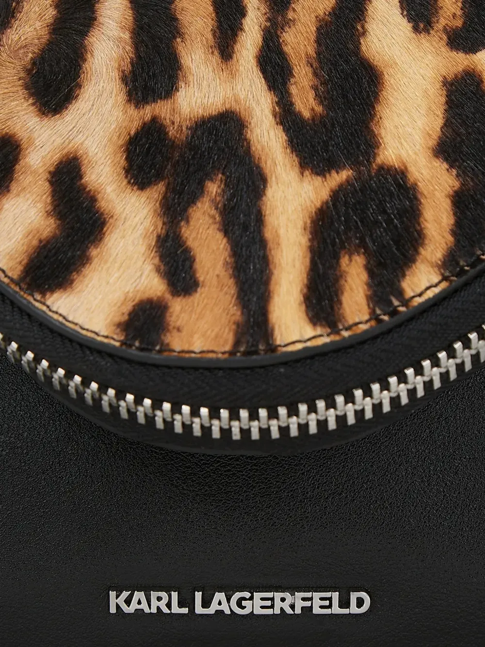 Karl Lagerfeld Schoudertas met luipaardprint Zwart