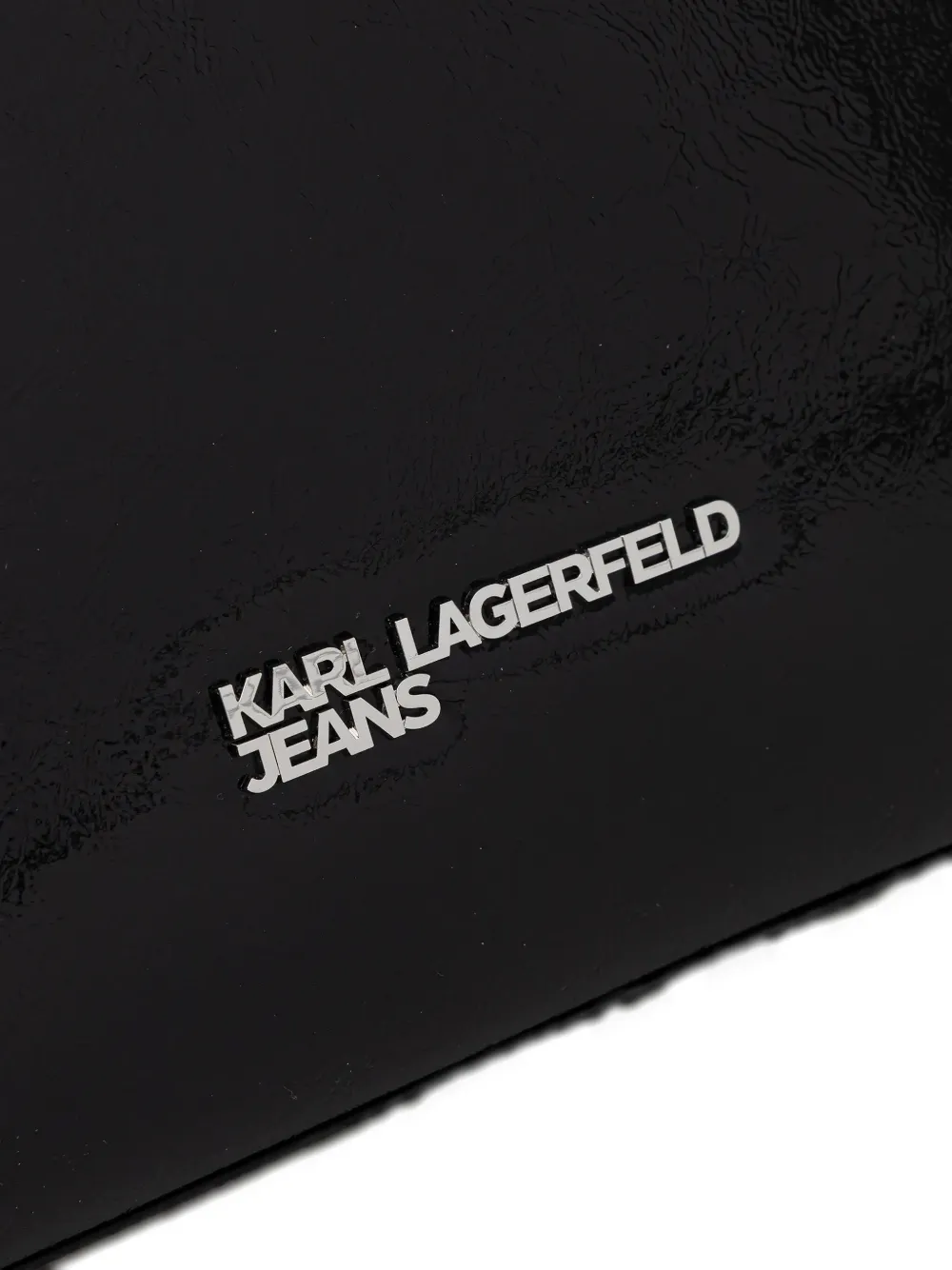 Karl Lagerfeld Jeans Logo-plaque Tote Bag In Black