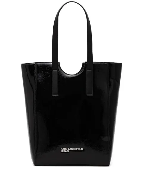 Karl Lagerfeld Jeans logo-plaque tote bag