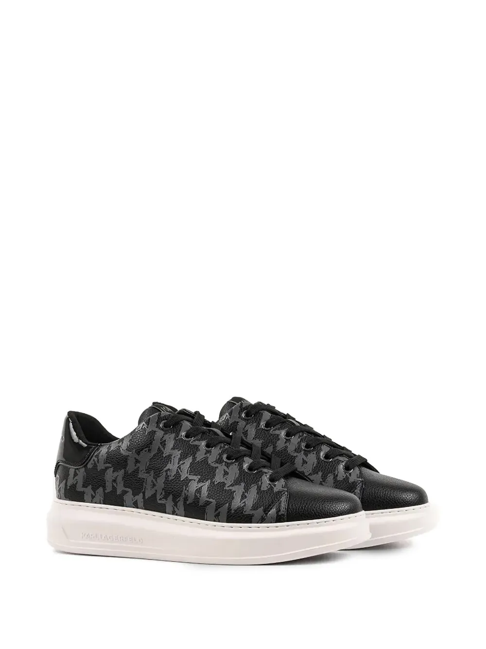 Karl Lagerfeld Sneakers met plateauzool en patroon Zwart