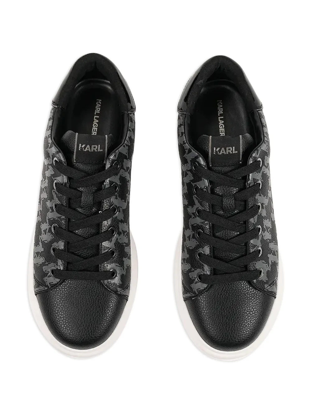 Karl Lagerfeld Sneakers met plateauzool en patroon Zwart