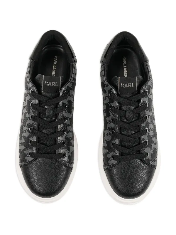 Karl Lagerfeld Patterned Platform Sneakers | Black | FARFETCH JO display picture 1