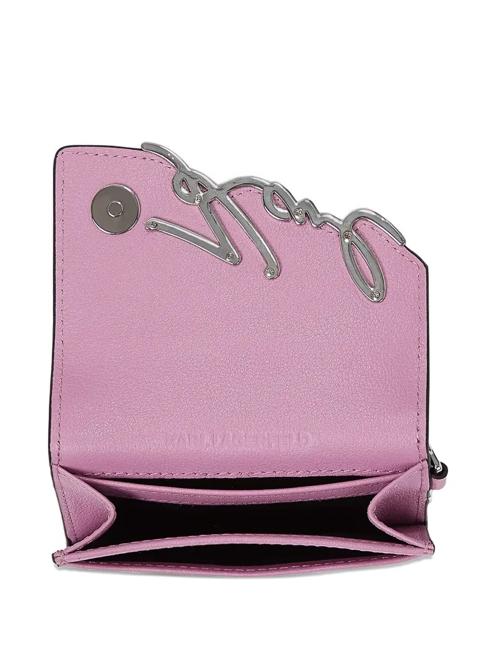 Karl Lagerfeld Logo Chain Wallet In Pink