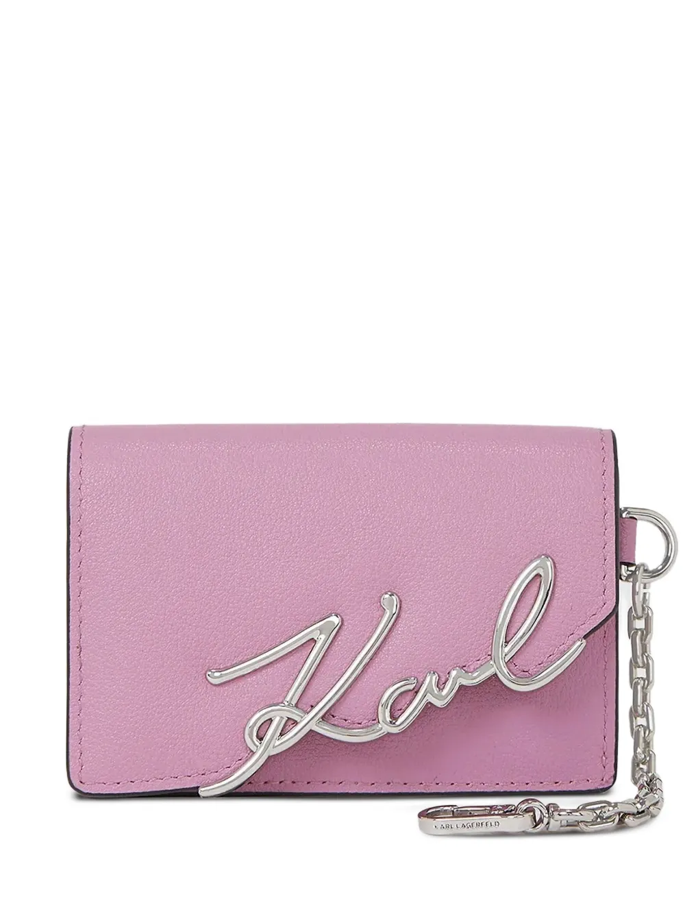Karl Lagerfeld logo chain wallet | Pink | Image 1