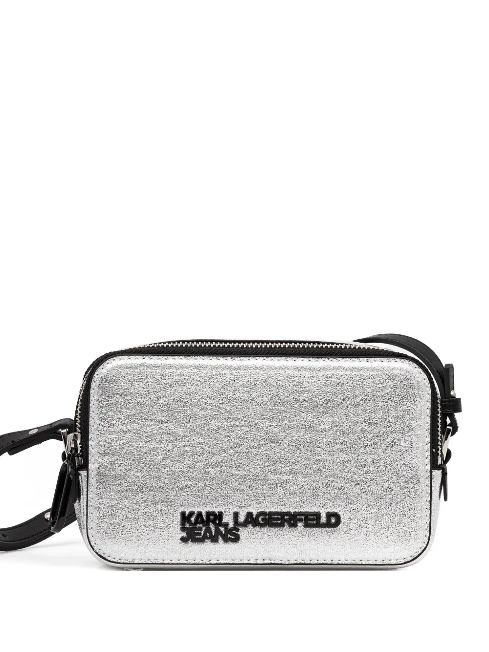 Karl Lagerfeld Jeans logo-plaque cross body bag - Argento