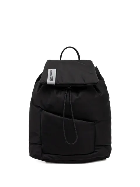 Karl Lagerfeld Jeans flap-top drawstring backpack