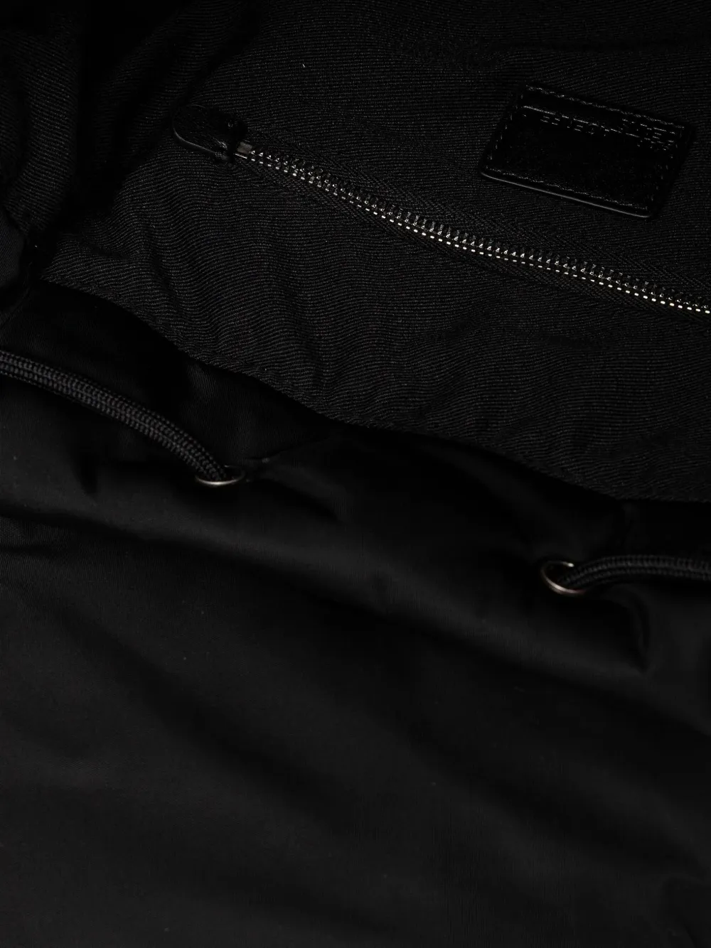Karl Lagerfeld Jeans Flap-top Drawstring Backpack In Black