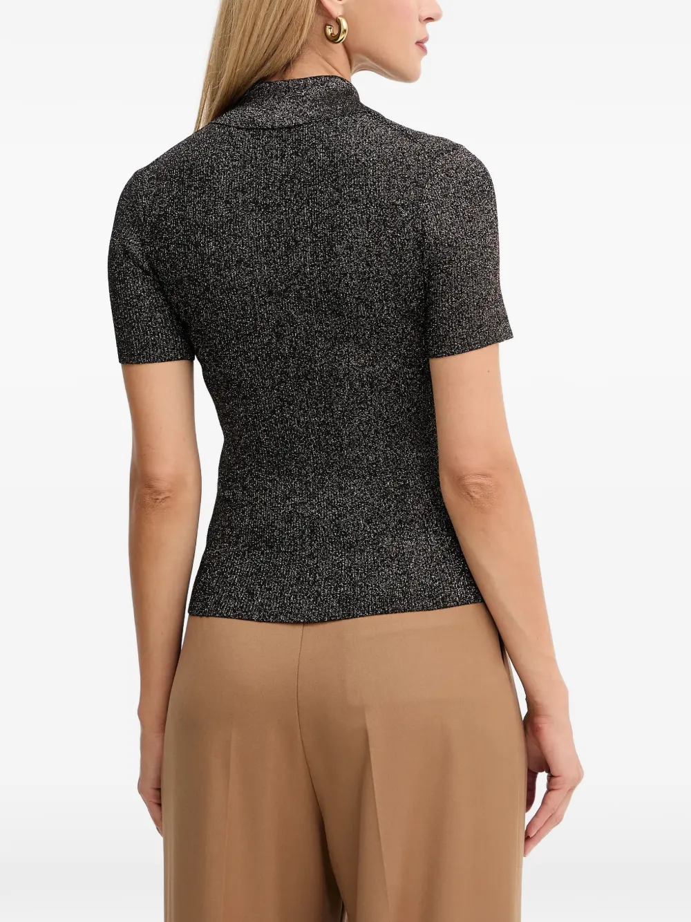 Karl Lagerfeld Polotop met korte mouwen Zwart