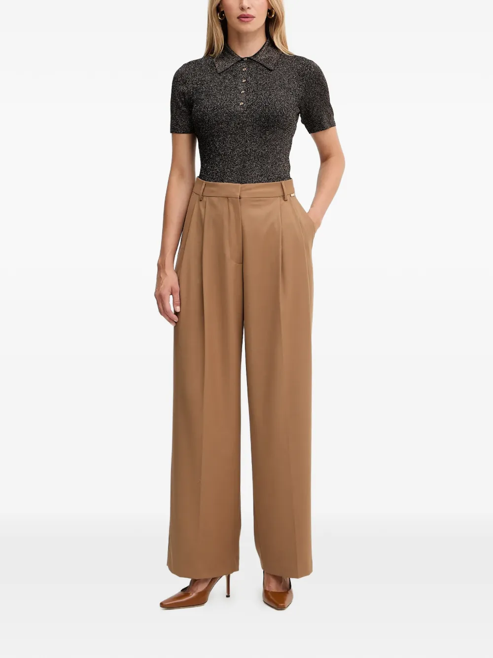 Karl Lagerfeld short-sleeve polo top - Zwart