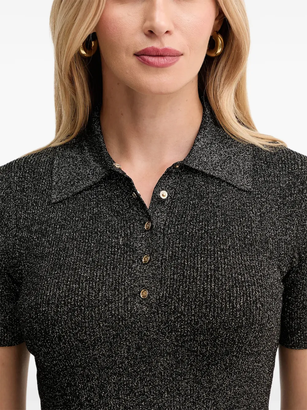 Karl Lagerfeld Polotop met korte mouwen Zwart