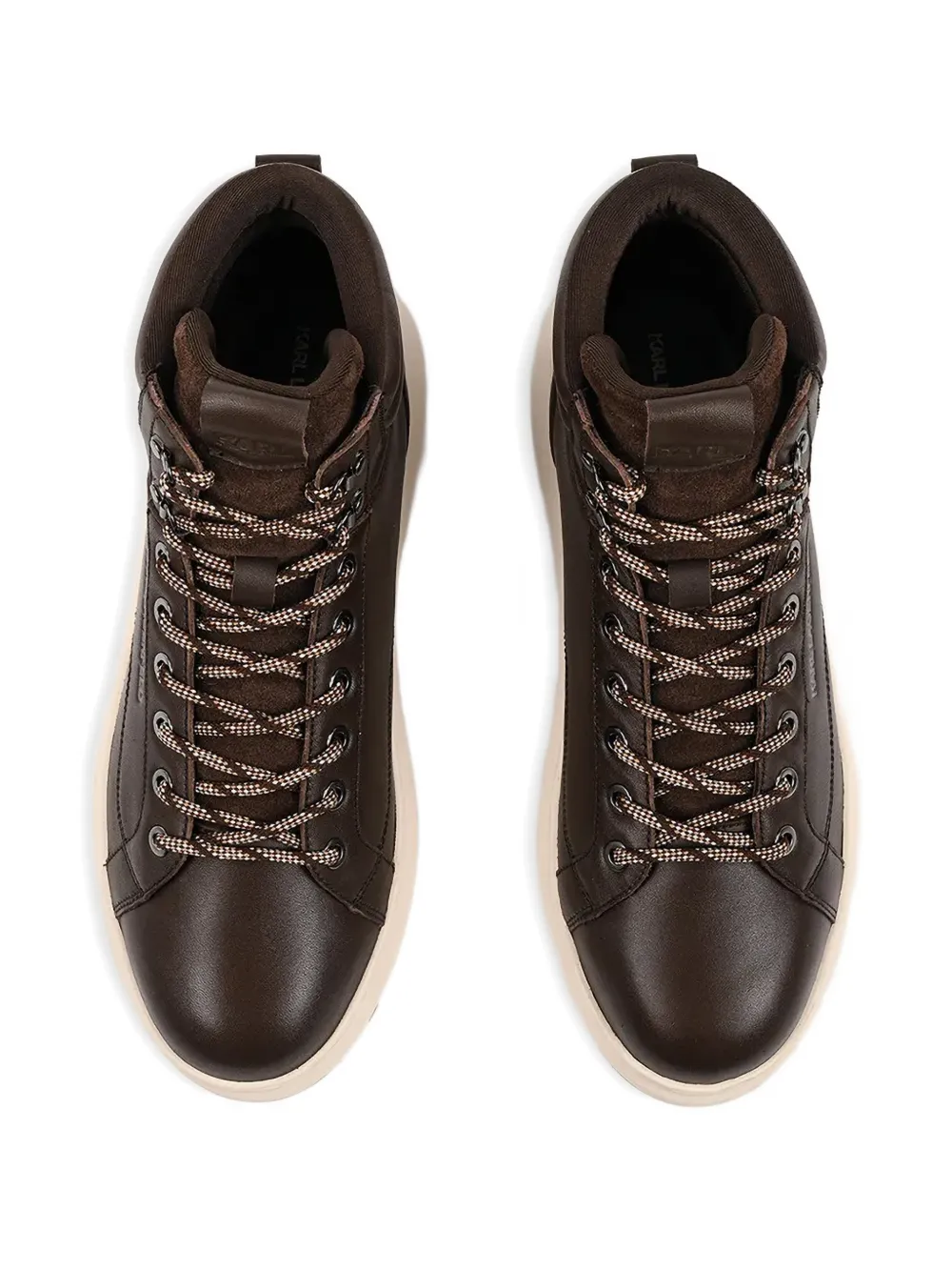 Karl Lagerfeld Kapri Lug Padded-detail Hiking Boots In Brown