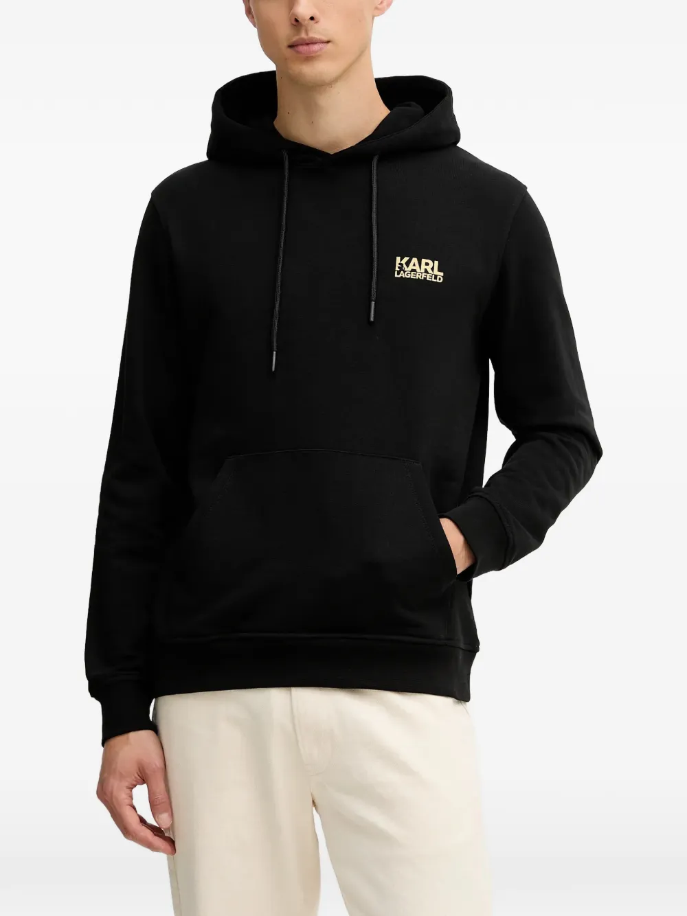 Karl Lagerfeld logo-print hoodie | Black | Image 1