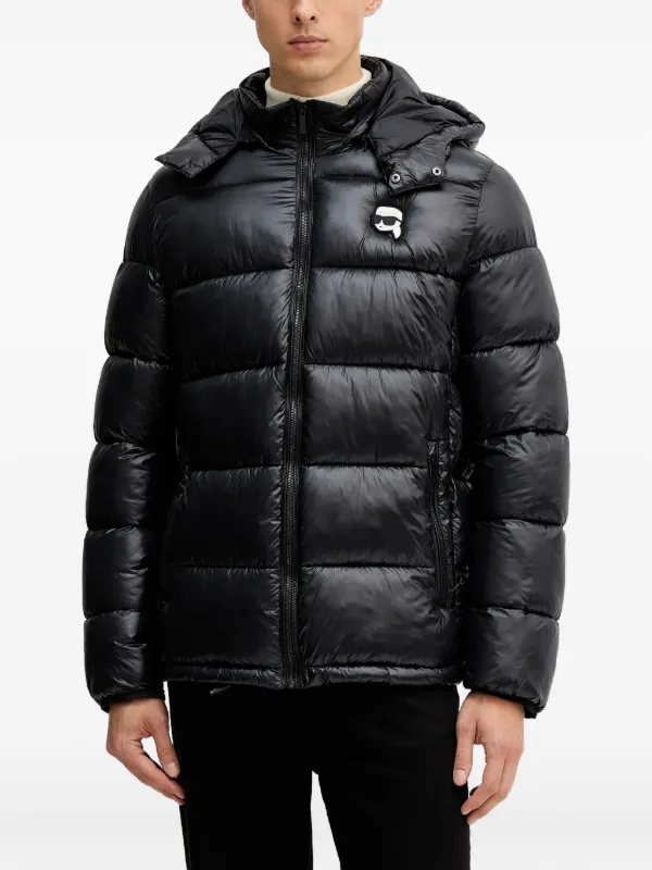 Karl Lagerfeld フーデッド ジャケット | ブラック | FARFETCH JP