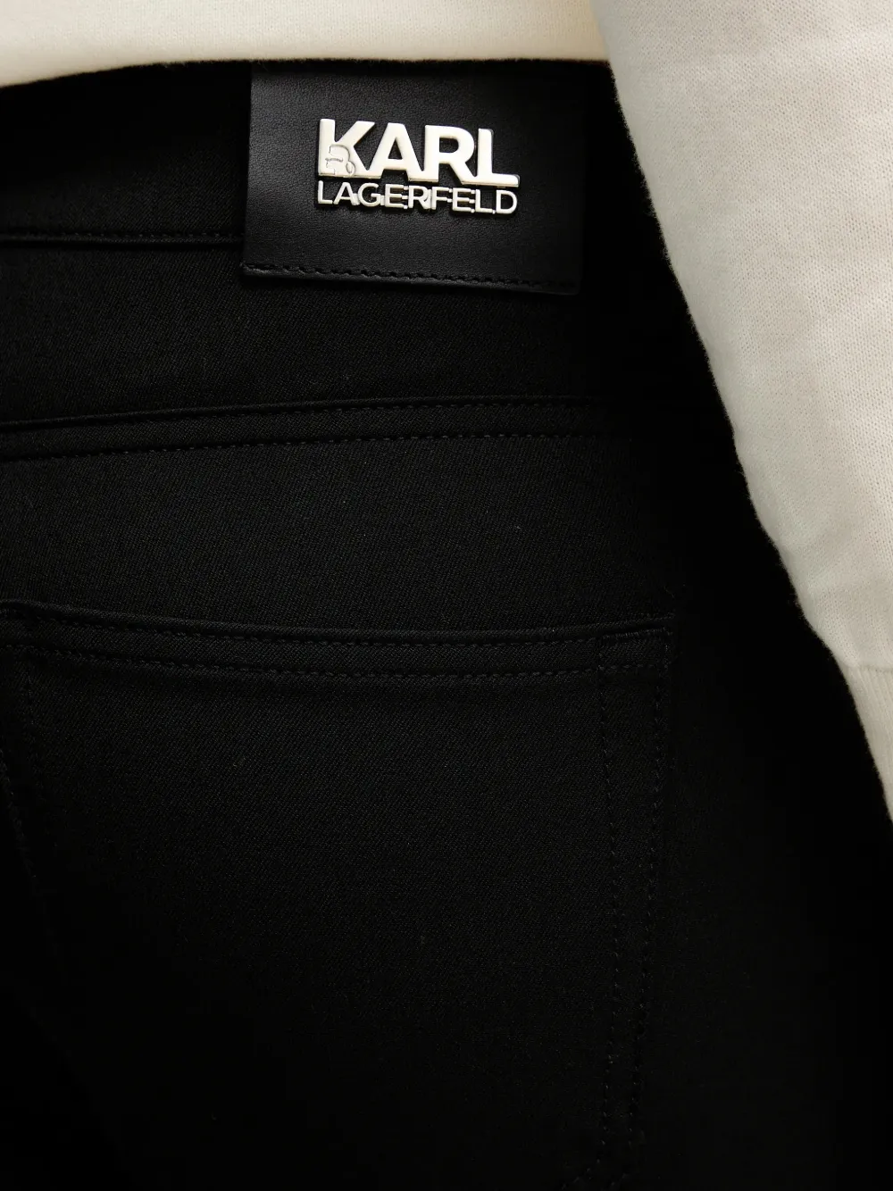 Karl Lagerfeld Broek met logopatch Zwart