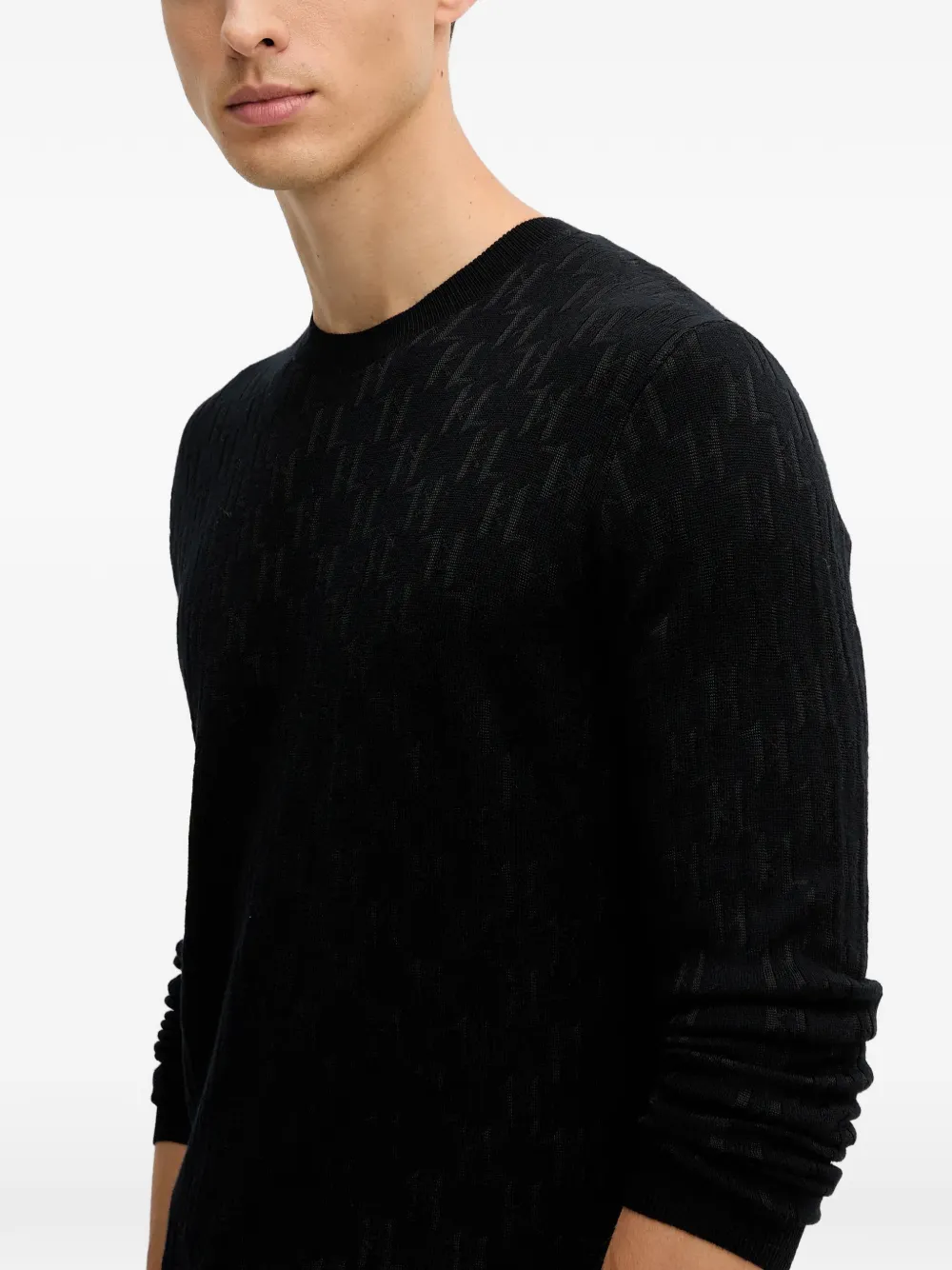 Karl Lagerfeld Trui met logopatroon Zwart