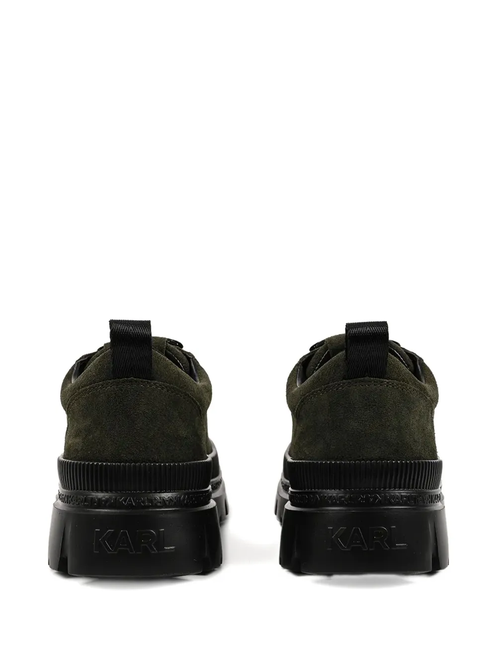 Karl Lagerfeld Trekka Lace-up Lug-sole Sneakers In Green