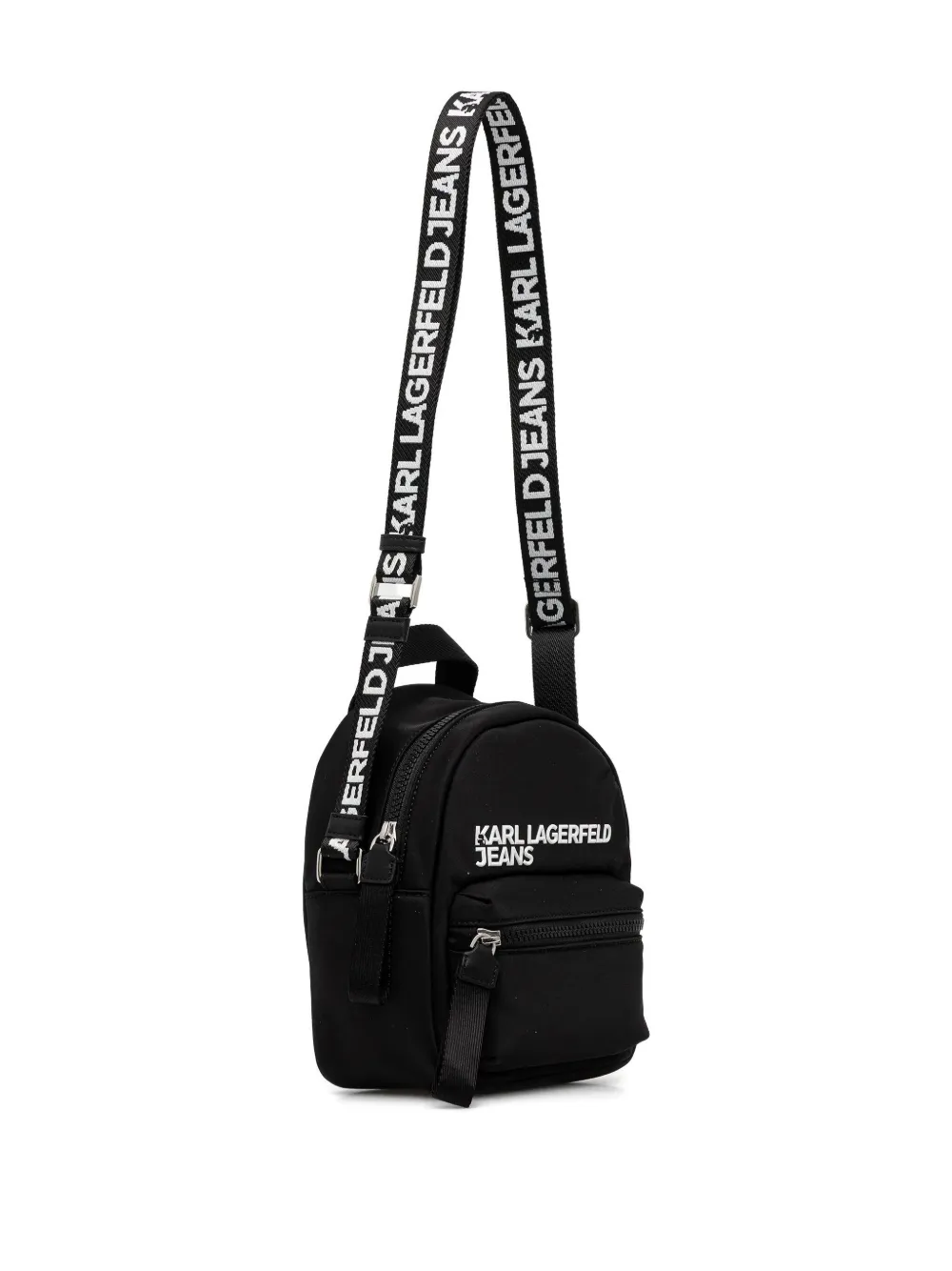 Karl Lagerfeld Jeans logo-embroidered belt bag - Zwart