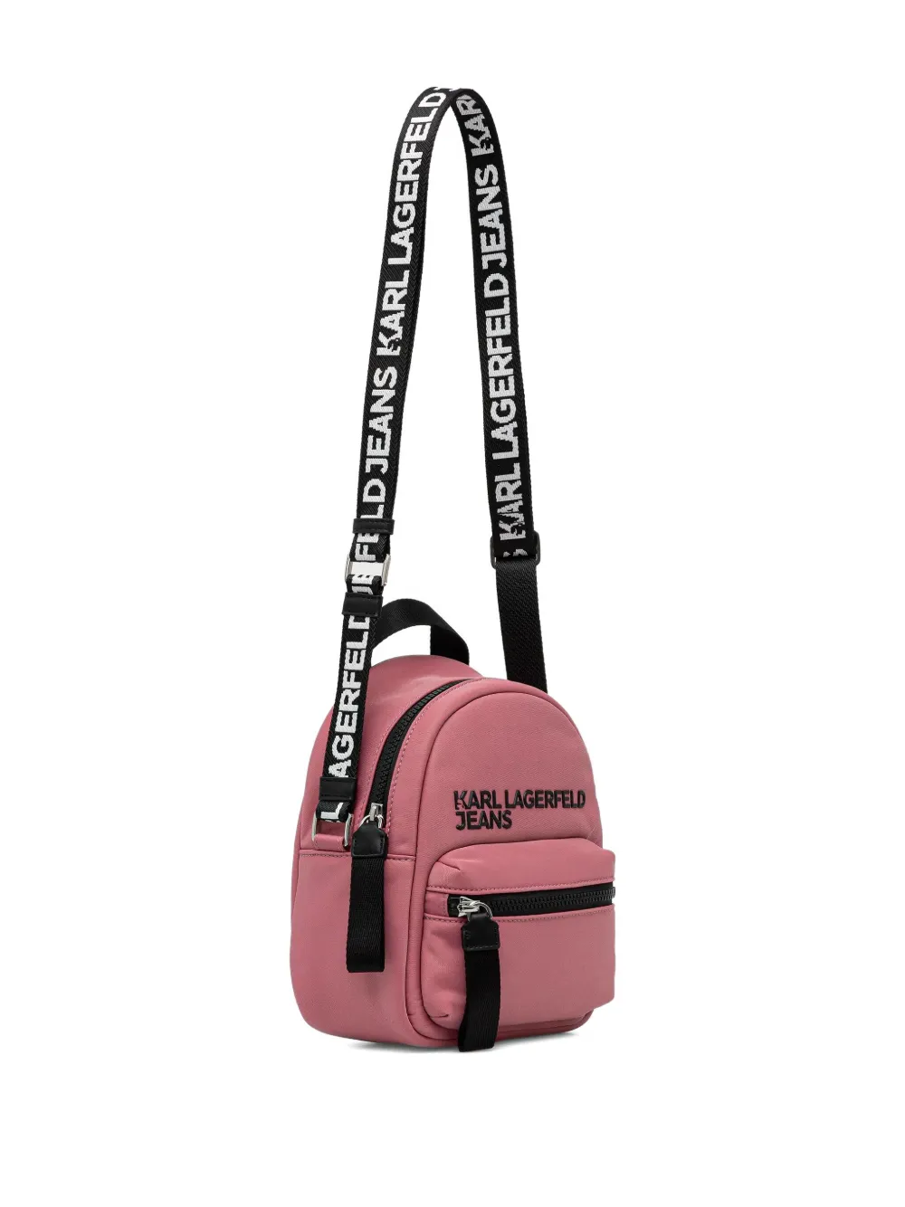 Karl Lagerfeld Jeans logo-embroidered belt bag - Roze