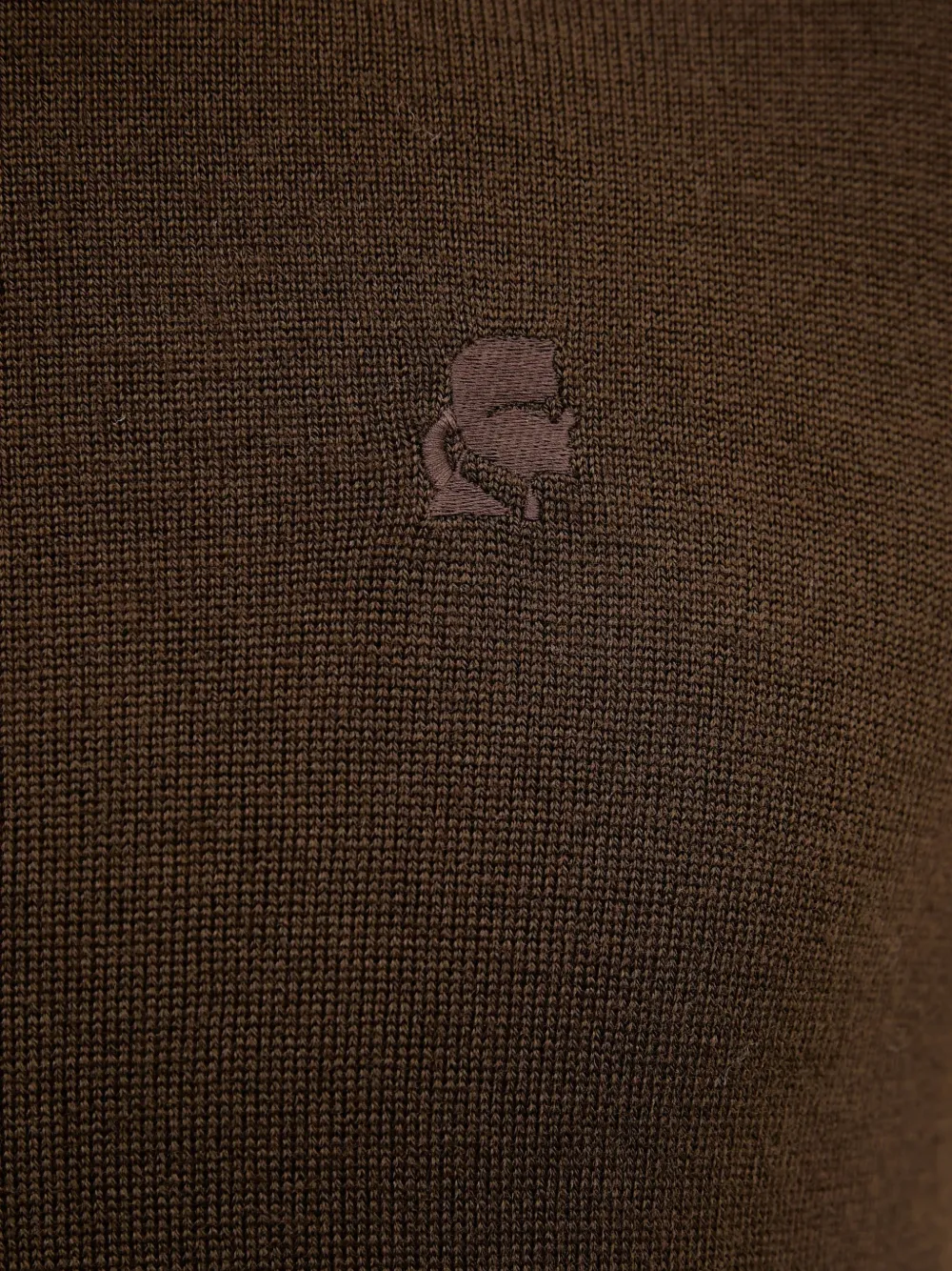 Karl Lagerfeld Trui met ronde hals en logo Bruin