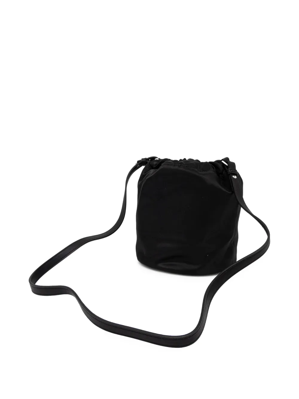 Drawstring Logo-Patch Cross Body Bag