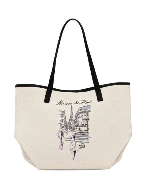 Karl Lagerfeld K/Sketch printed tote bag