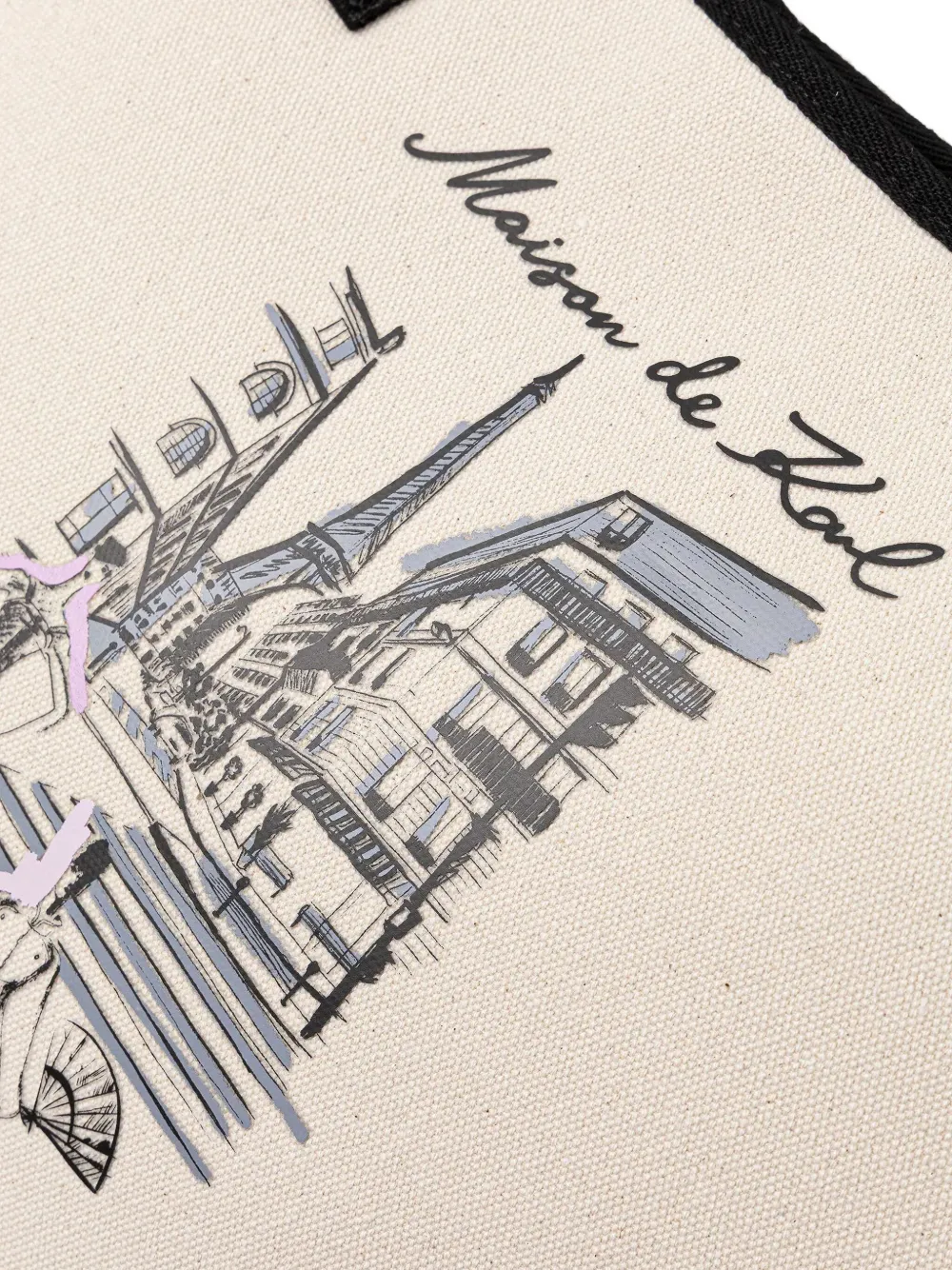 Karl Lagerfeld K/sketch Printed Tote Bag In White