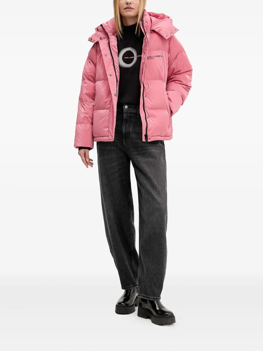 Karl Lagerfeld Jeans chamarra capitonada con capucha | Chamarras capitonadas | Image 2