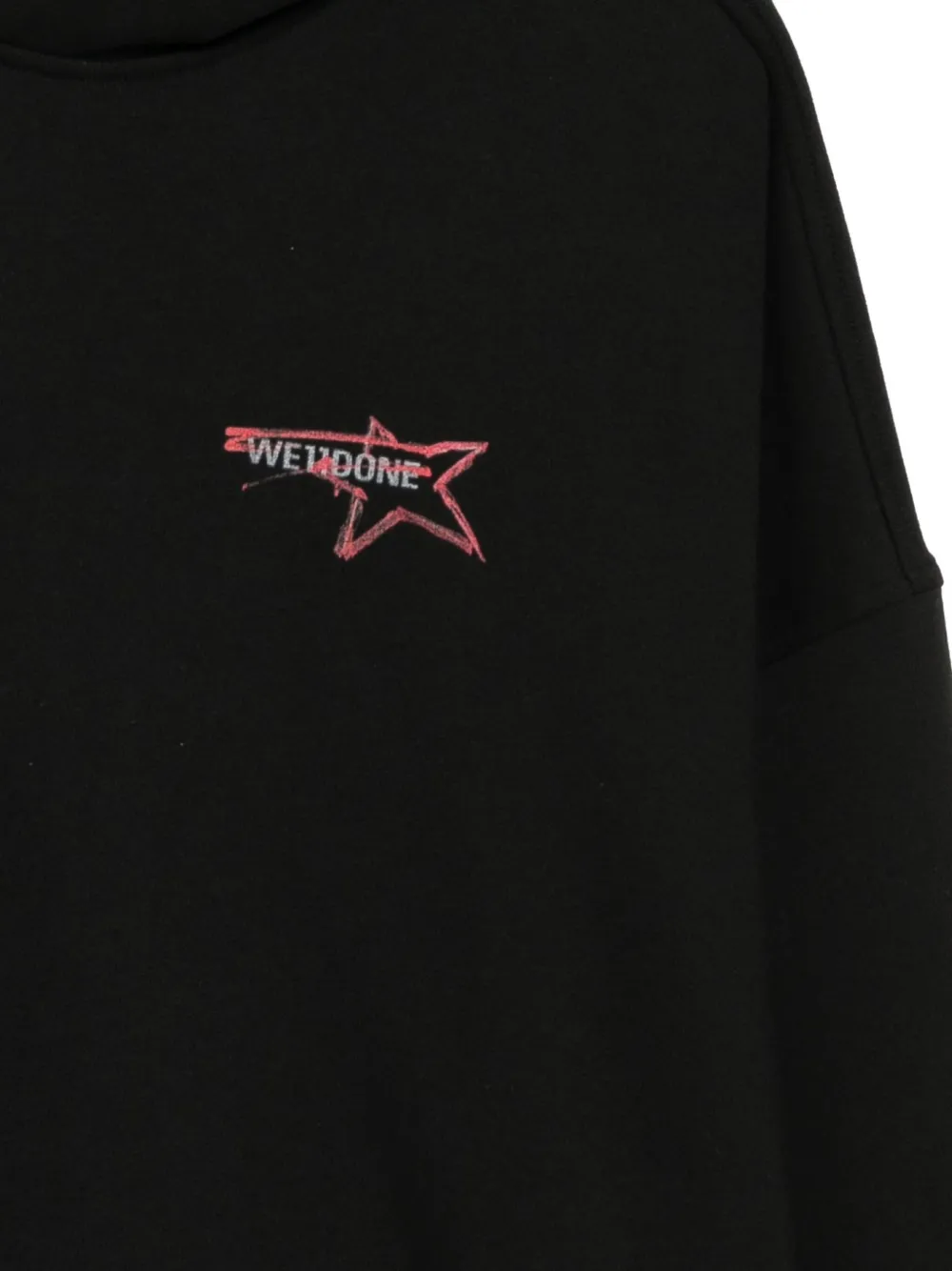 We11done Amber hoodie Zwart