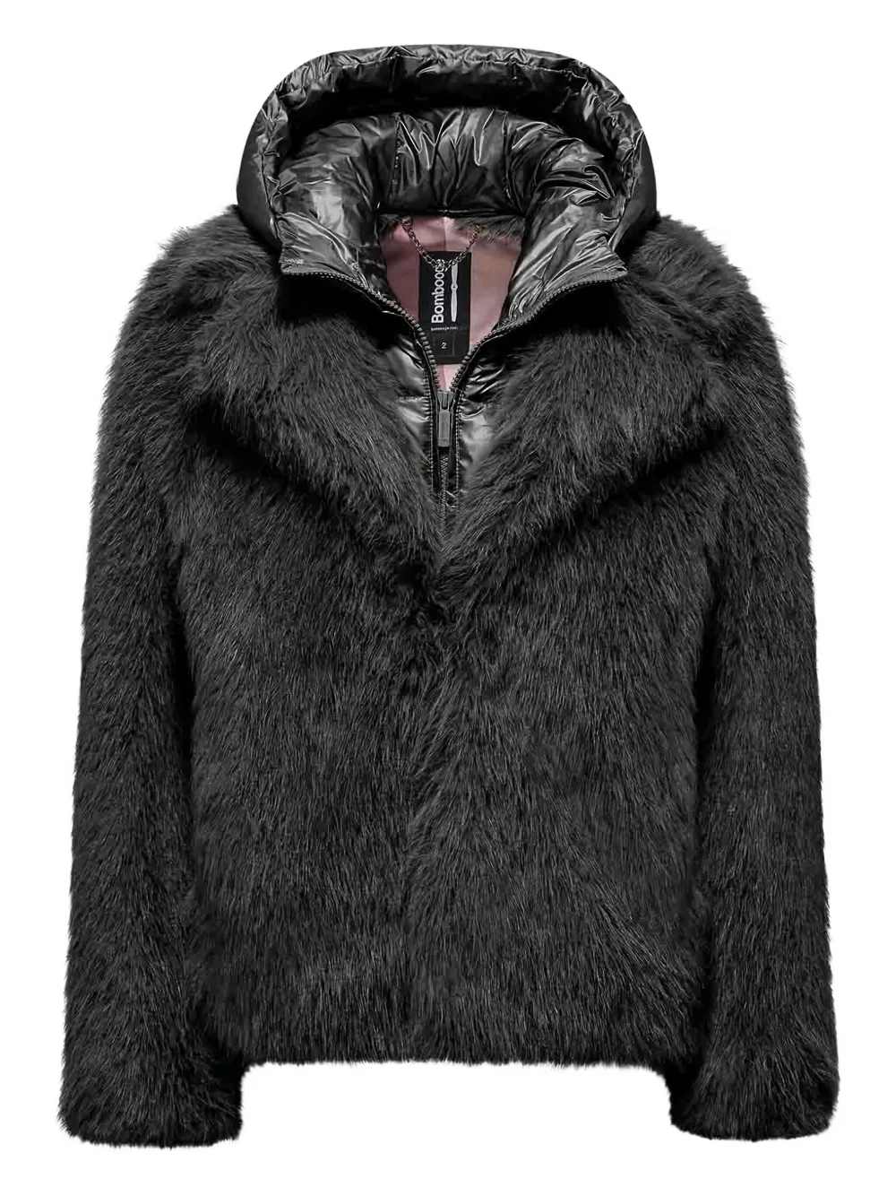 bomboogie chamarra con capucha removible | negro | Image 1