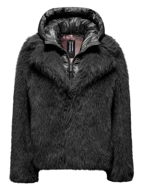 bomboogie detachable-hood single-breasted jacket
