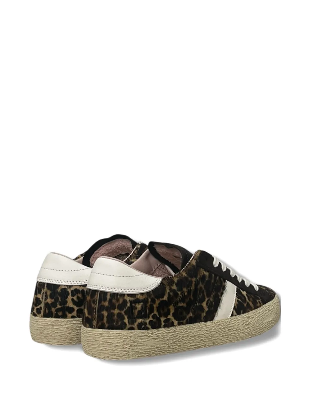 Date Leopard Stripe Hill Lo Trainers In Black