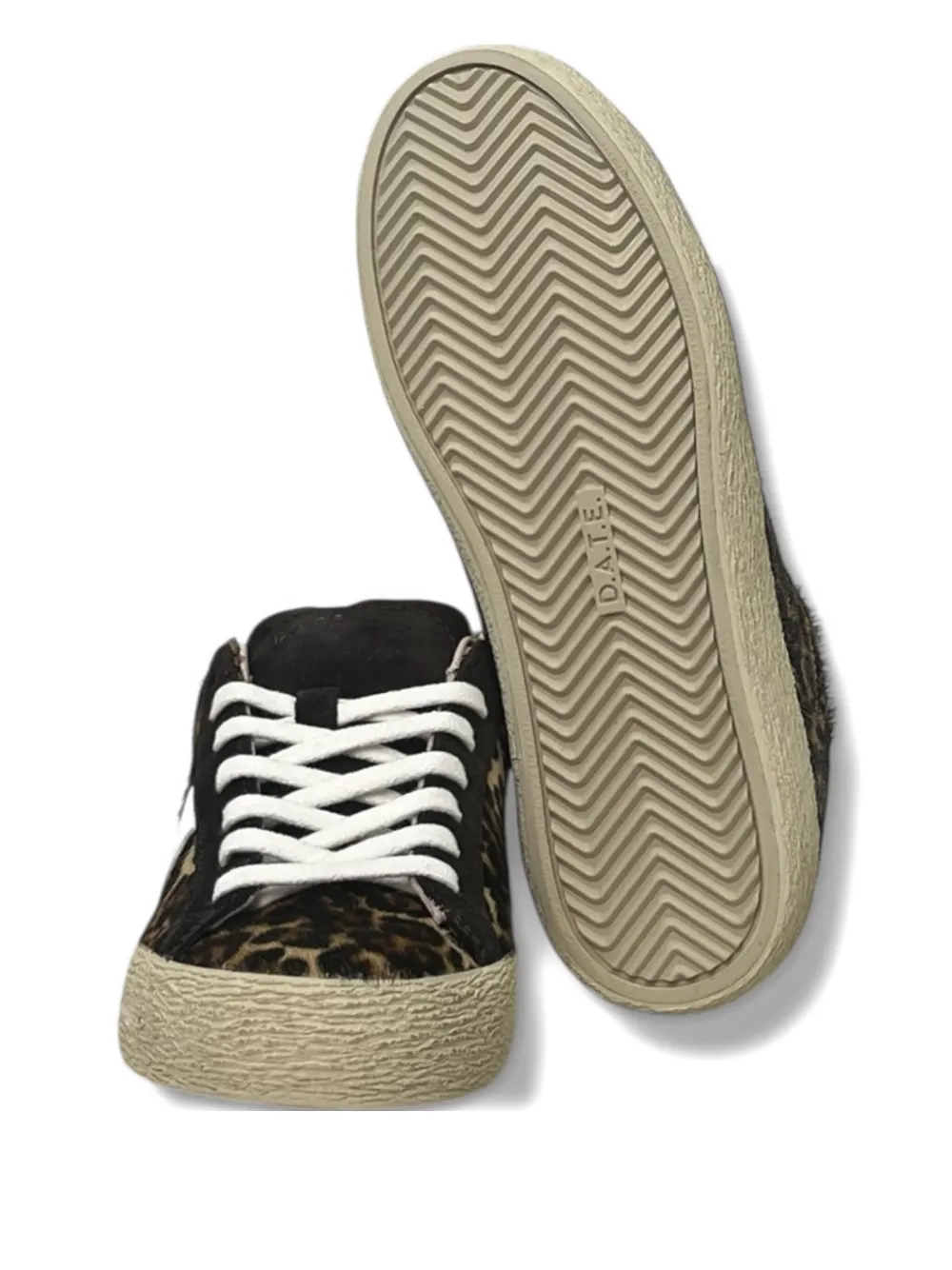 Date Leopard Stripe Hill Lo Trainers In Black