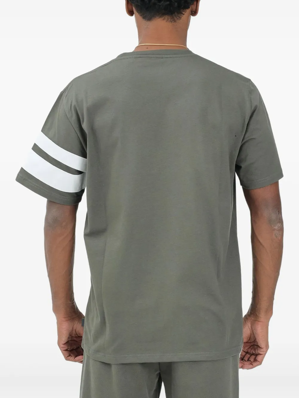 GCDS T-shirt met logostreep Grijs