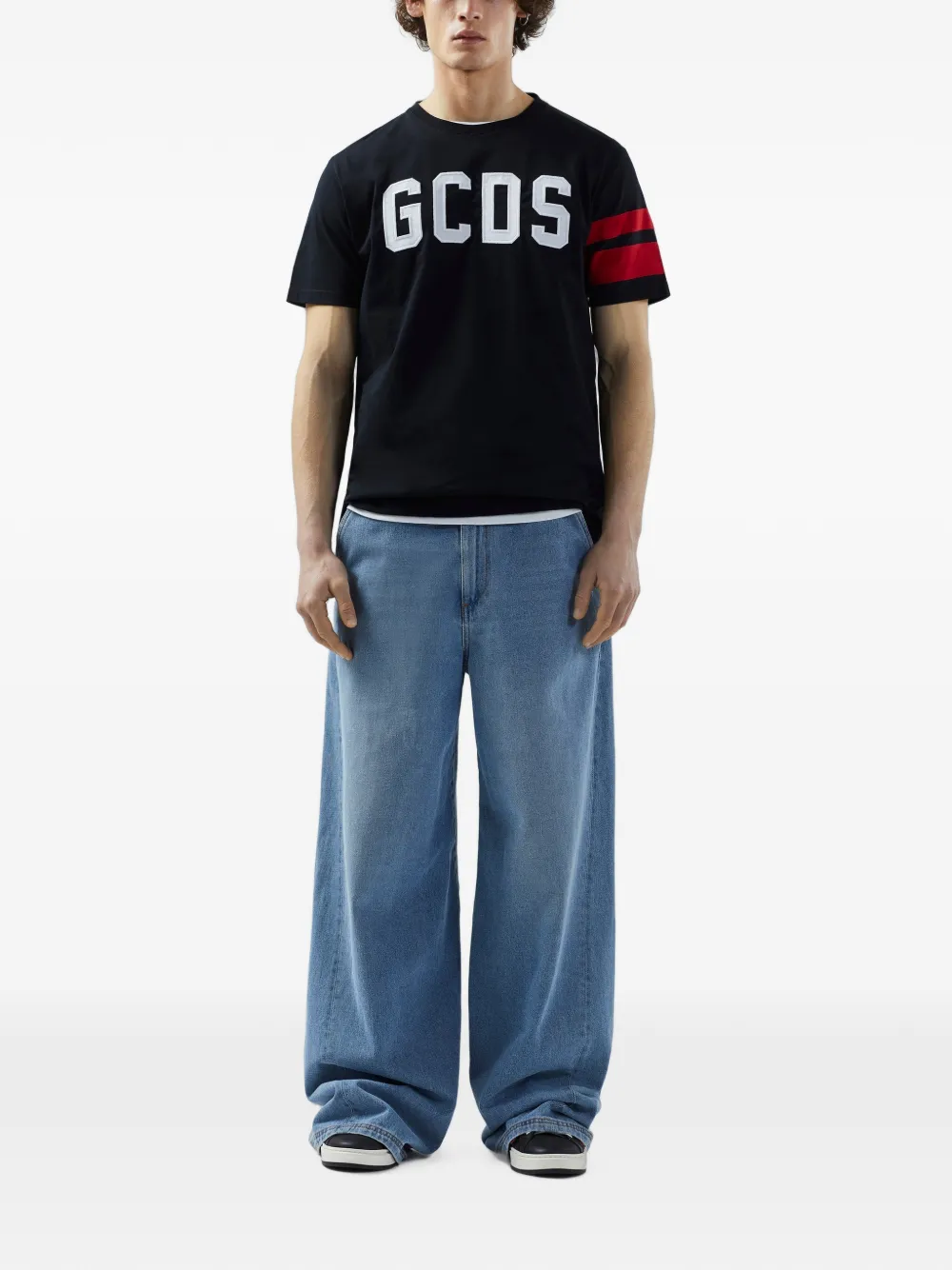 GCDS T-shirt met logo Zwart